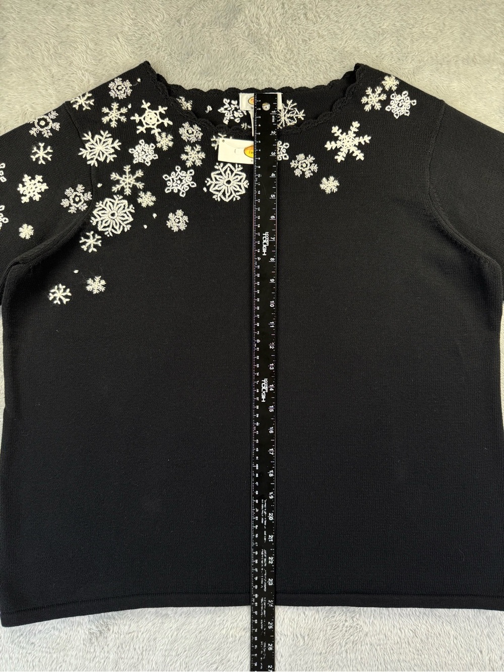 NWT Vintage Talbots Woman 1X Embroidered Snowflake Christmas Sweater - Picture 14 of 14
